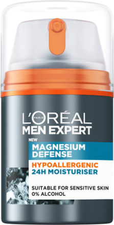 L'oréal Men Expert Magnesium Defence Hypoallergenic 24H Moisturizer 50Ml Fuktighetskrem Ansiktskrem Hudpleie Nude L'Oréal Paris*Betinget Tilbud