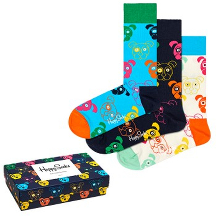 Happy socks Strømper 3P Mixed Dog Socks Gift Box Mixed bomull Str 36/40 Herre