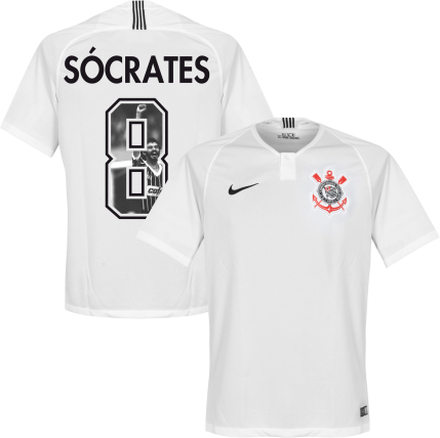 Corinthians Shirt Thuis 2018-2019 + Socrates 8 (Gallery Style) - XL