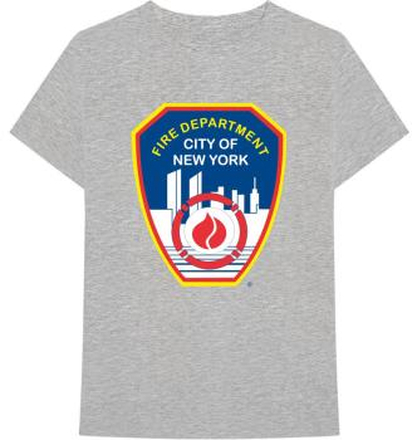 New York City: Unisex T-Shirt/Fire Dept. Badge (Small)