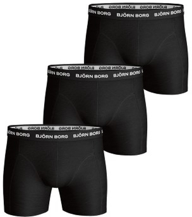 Björn Borg 3P Essential Shorts Sort bomuld X-Large Herre