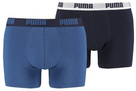 Puma 2P Basic Boxer Marine/Blå bomuld Large Herre