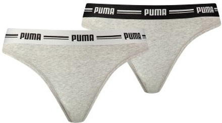 Puma Truser 2P Iconic Solid String Grå Medium Dame