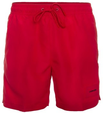 Calvin Klein Badebukser Core Solids Drawstring Swim Shorts Rød polyester Medium Herre