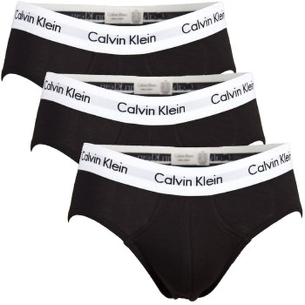 Calvin Klein 3P Cotton Stretch Hip Brief Sort bomuld Medium Herre
