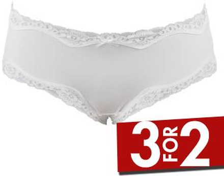 Triumph Trusser Micro and Lace Hipster White Hvid polyamid Medium Dame
