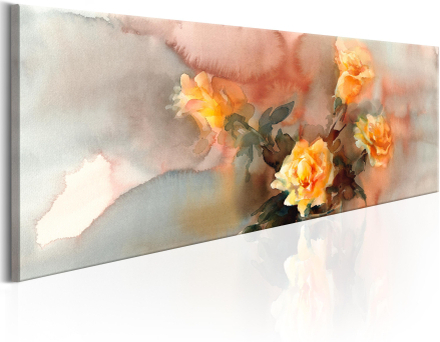 Canvas Tavla - Bouquet of Yellow Roses - 150x50