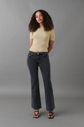 Gina Tricot - Y2k jeans - Flare farkut - Black - 34 - Female