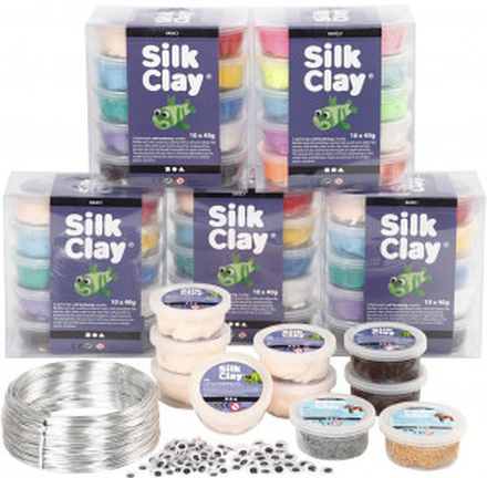 Klass-set till figurer med Silk Clay, 1 set