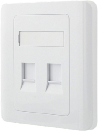 Deltaco Vr-227 Keystone Wall Outlet 2-port White