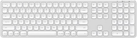 Satechi Aluminum Bluetooth Wireless Keyboard Trådløs Tastatur Nordisk Sølv