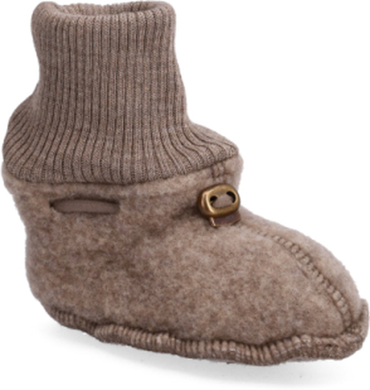 Wool Footies Slippers Hjemmesko Beige Mikk-line