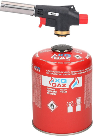 Gasbrander met butaangas gaspatroon met schroefventiel 450 gram