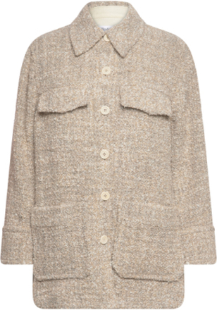 Rodebjer Avril Boucle Tops Overshirts Beige RODEBJER