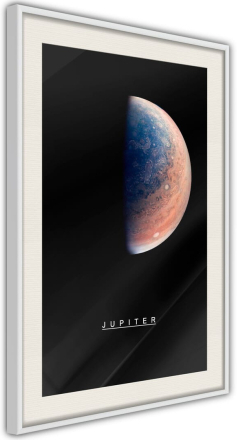Plakat - The Solar System: Jupiter - 40 x 60 cm - Hvid ramme med passepartout