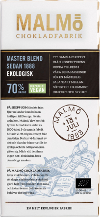 Malmö Chokladfabrik Master Blend 70%