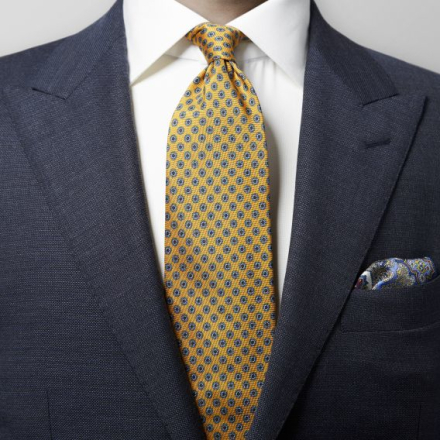 Eton Gul geometriskt mönstrad slips