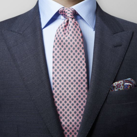 Eton Rosa geometriskt mönstrad slips