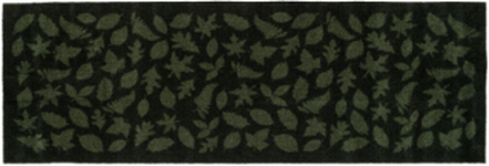 Floormat Polyamide, 200X67 Cm, Leaves Design Home Textiles Rugs & Carpets Hallway Runners Green Tica Copenhagen