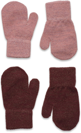 Magic Glitter Mittens 2-Pack Accessories Gloves & Mittens Mittens Pink CeLaVi