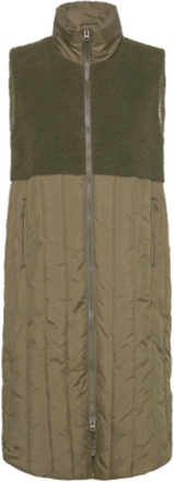 Fqolga-Waistcoat Vests Padded Vests Green FREE/QUENT