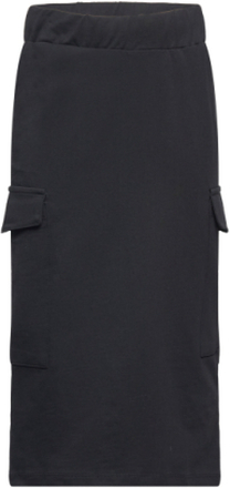 Nlfnargo Lw Cargo Sweat Skirt Dresses & Skirts Skirts Maxi Skirts Black LMTD