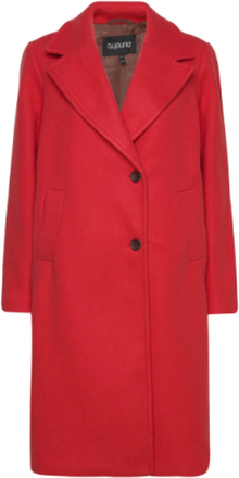 Bycilia Coat 3 - Outerwear Coats Winter Coats Rød B.young*Betinget Tilbud