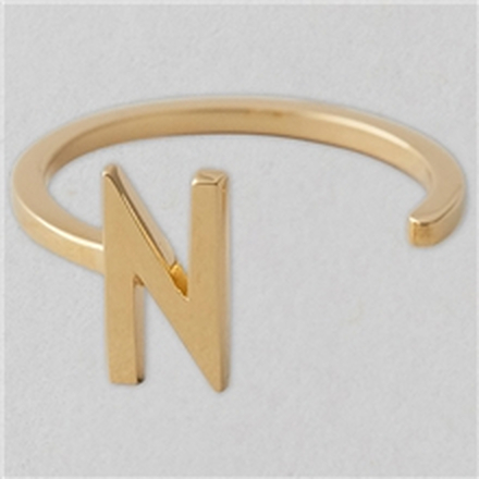 Design Letters Ring Gold A-Z N