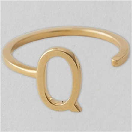 Design Letters Ring Gold A-Z Q