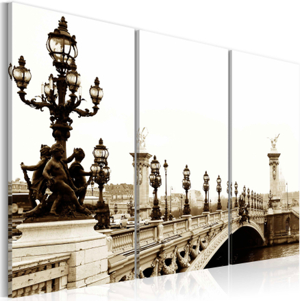 Canvas Tavla - A romantic walk in Paris - 120x80