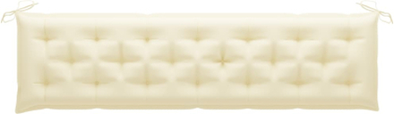 vidaXL Cuscino per Panca Bianco Crema 200x50x7 cm in Tessuto Oxford