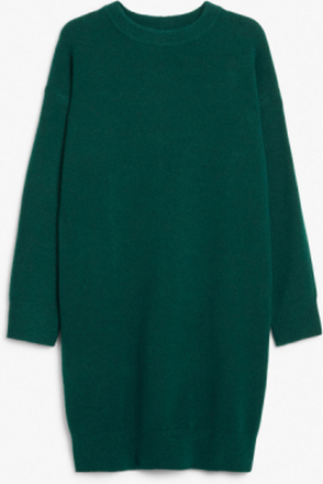 Oversized midi knit dress - Green