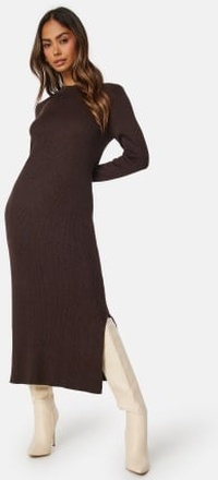 SELECTED FEMME Eloise LS Knit Dress Java Detail: Lurex L