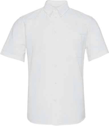 Michael Oxford Shirt Ss Kortermet Skjorte Hvit Wood Wood*Betinget Tilbud