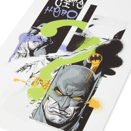 Batman Torn Giclee Art Print - A3 - Black Frame