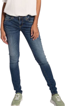 LTB Clara Damen Super Slim-Jeans Low Rise Denim-Hose mit Meryl-Waschung 50984 13871 50844 Blau