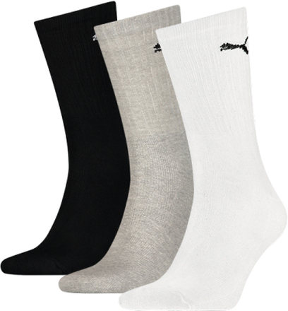 Puma sokken hoog wit-zwart-grijs 3-pack-39-42