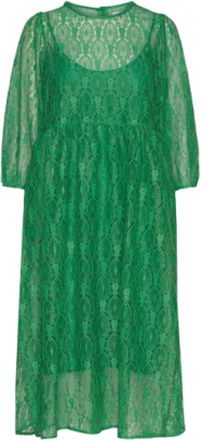Marion Dress Knælang Kjole Green Lollys Laundry