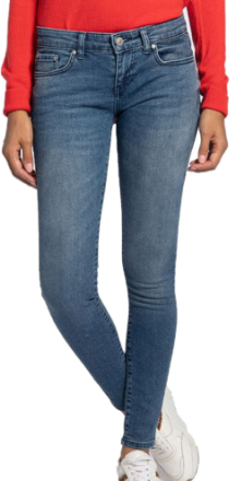 LTB Clara Damen Super Slim-Jeans Low Rise Denim-Hose mit Erlina-Waschung 50984 14459 51600 Blau