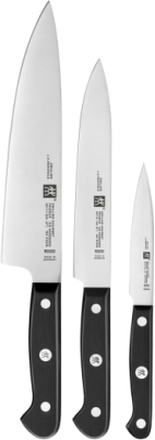 Knife Set, 3-Pcs Home Kitchen Knives & Accessories Knife Sets Svart Zwilling*Betinget Tilbud