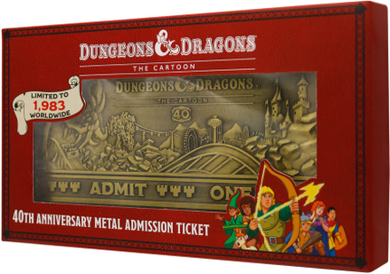 Dungeons & Dragons: The Cartoon 40th Anniversary Rollercoaster Ticket by Fanattik