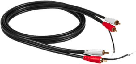 RCA: Phono Cable 2,0m - Zwart