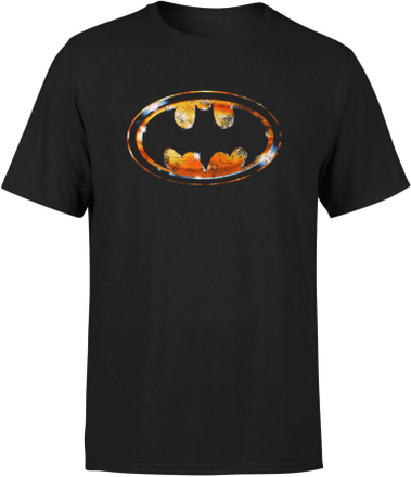 BATMAN Bat Logo Distressed Men's T-Shirt - Black - L - Black