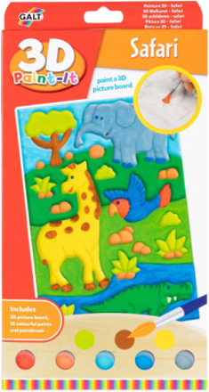 3D Paint-It Safari Toys Creativity Drawing & Crafts Craft Craft Sets Multi/patterned Galt