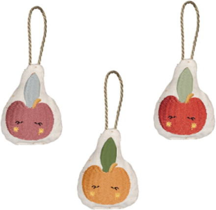 Ornaments Embroidered - Apple 3 Pack Home Kids Decor Decoration Accessories-details Multi/patterned Fabelab