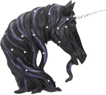 Jewelled Midnight - Svart Enhörningsfigur med Klara Stenar 15 cm