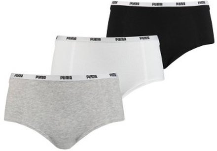 Puma Truser 3P Iconic Cotton Mini Shorts Grå/Svart bomull Medium Dame
