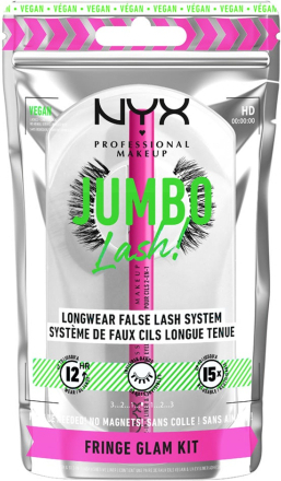 NYX Professional Makeup Jumbo Lash! Longewear False Lash System Fringe Glam Kit 01 - 1 pcs
