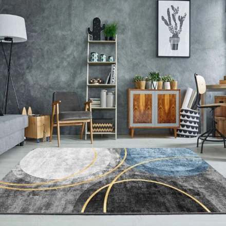Modern Abstract Geometric Living Room Rug Coffee Table Cushion, Size: 80x200cm(25)
