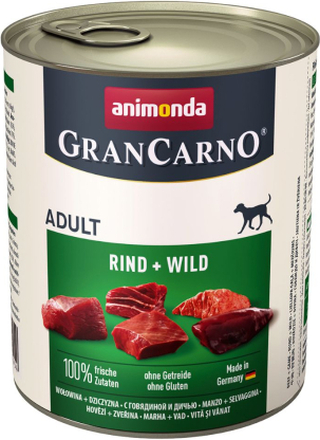 Animonda GranCarno Original Adult 6 x 800 g - Rind & Hirsch mit Apfel